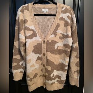 Lucky Brand camo cardigan